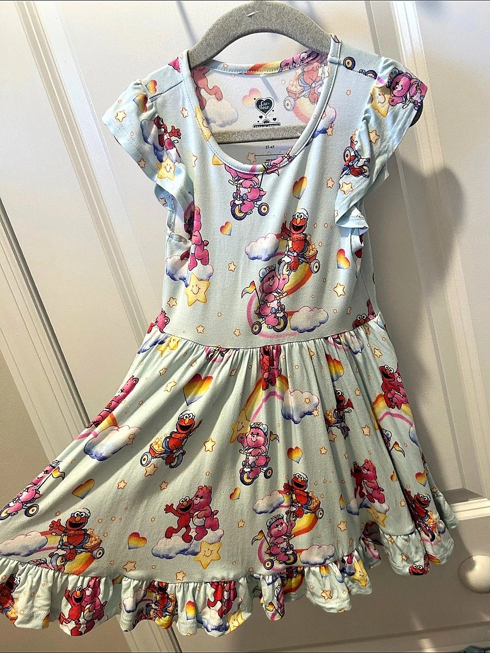 Care Bears Sesame Street Posh Peanut Care Bears dress Blue Pink Size 3T-4T